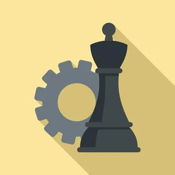 Advertising strategy icon, flat style 스톡 일러스트