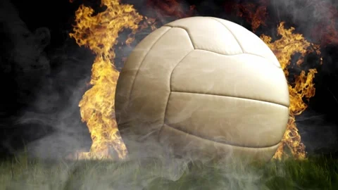 Advertising style VFX 3d rendering of close up soccer ball on green pitch gr Stock Footage 161557539