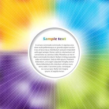 Advertising surface with glowing hexagon background Stock Illustration