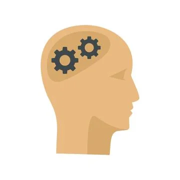 Advertising thinking icon flat isolated vector Stock Illustration