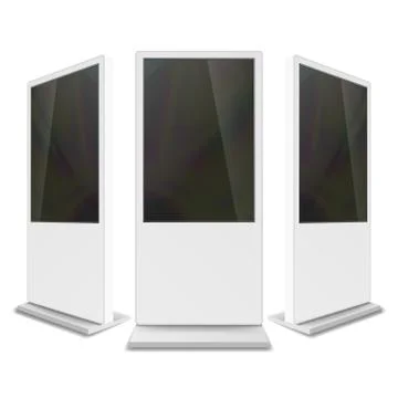 Advertising Touch Screen Vector. Mock Up For Showcase Products, Events Illustrazione stock