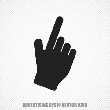 Advertising vector Mouse Cursor icon. Modern flat design Illustrazione stock