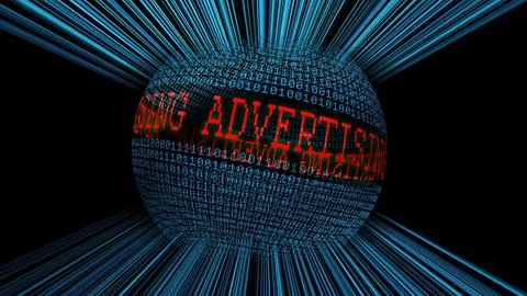 Advertising on the web binary data sphere イラスト素材