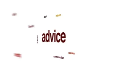 Advice animated word cloud. Stock Footage 70929147