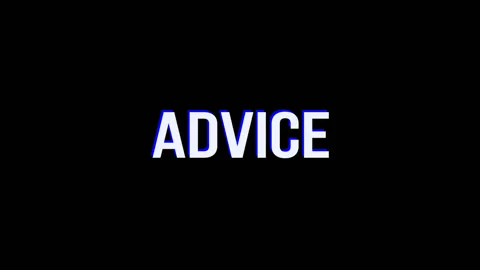 Advice. Animation of Text With Glitch Effect Video stock 121625733