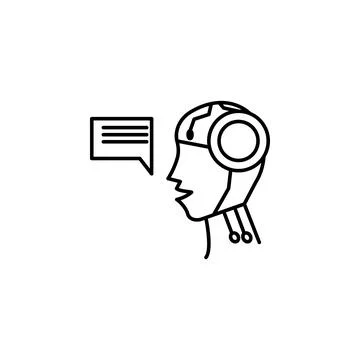 Advice bot chat concept line icon. Simple element illustration. Advice bot chat Stockillustratie