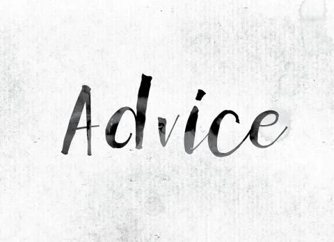 Advice Concept Painted in Ink Stock Illustration