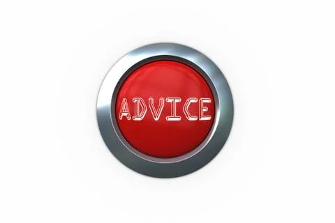 Advice on digitally generated red push button Stock Illustration