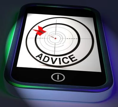 Advice smartphone displays web tips and recommendations Stockillustratie