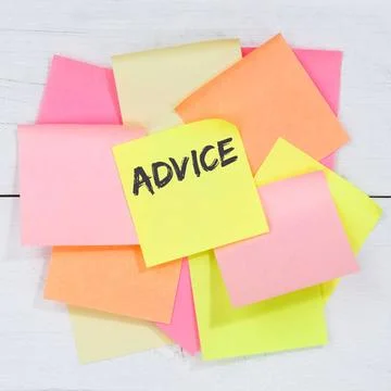 Advice support help assistance problem solution business concept desk note... Stock Photos
