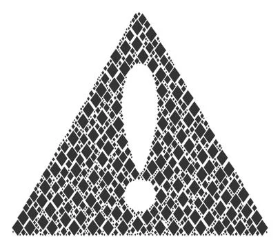 Advice Triangle Sign Pattern of Filled Rhombus Icons Stock Illustration