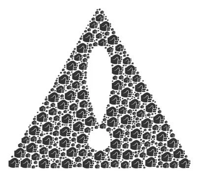 Advice Triangle Sign Pattern of Fist Icons Stock Illustration