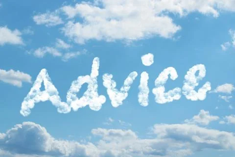 Advice word on cloud Illustrazione stock