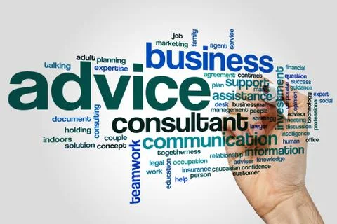 Advice word cloud Stock Illustration