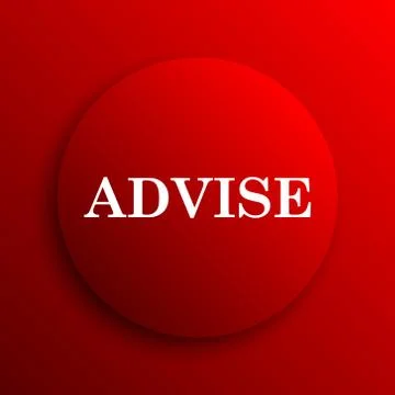 Advise icon. Internet button on white background.. Stock Illustration