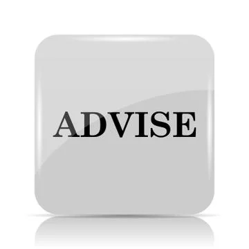 Advise icon. Internet button on white background.. Stock Illustration