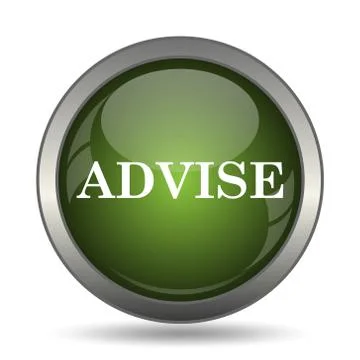 Advise icon. Internet button on white background. . Stock Illustration