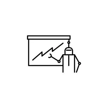 Advisor instructive report concept line icon. Simple element illustration Stock Illustration
