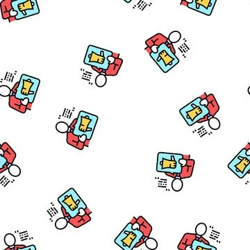 Advisor law vector seamless pattern Stock Illustration