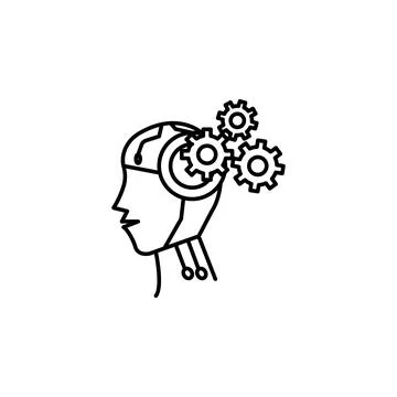 Advisor robot machine concept line icon. Simple element illustration. Advisor Illustrazione stock