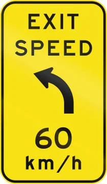 Advisory Exit Speed in Australia Stock Illustration