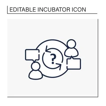 Advisory line icon Stockillustratie