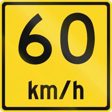 Advisory Speed in Canada Stock Illustration