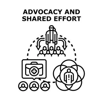 Advocacy and shared effort vector illustration concept Stock Illustration