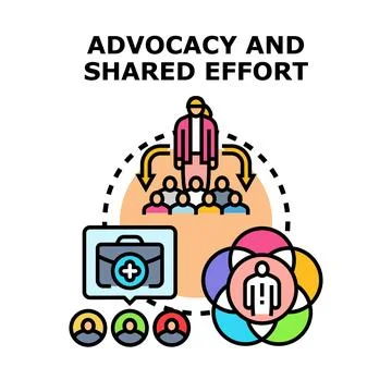 Advocacy and shared effort vector illustration concept Stock Illustration