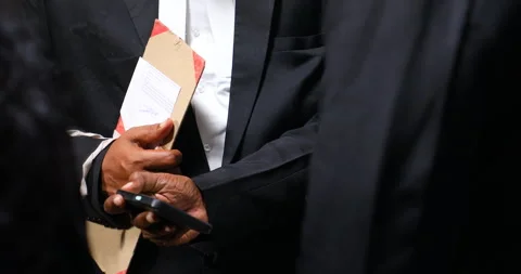 Advocate hands with phone Stock Footage 288642914