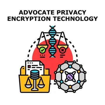 Advocating privacy encryption technology for data protection Stock Illustration