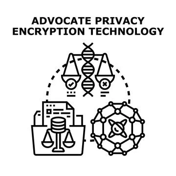 Advocating privacy encryption technology for data protection Stock Illustration