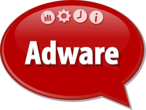 Adware Business term speech bubble illustration Stock Illustration