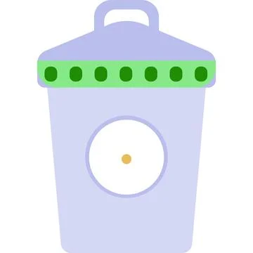 Adware icon flat vector basket bin on white Stock Illustration