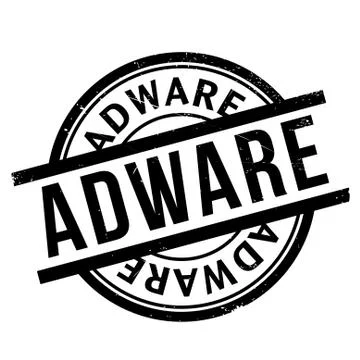 Adware rubber stamp Stock Illustration