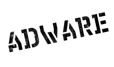 Adware rubber stamp Stock Illustration