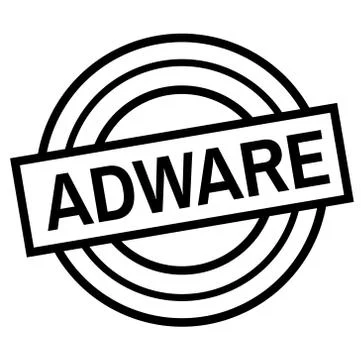 ADWARE stamp on white isolated Stock Illustration