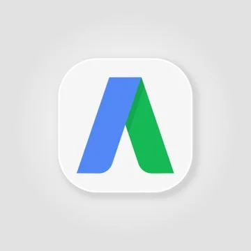 Adwords logo flat icon on a gray background Иллюстрация