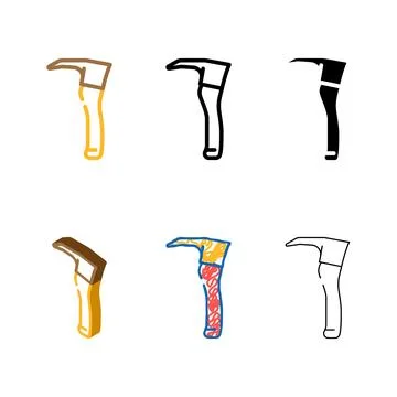 Adze axe tool color icon vector diversity Stock Illustration