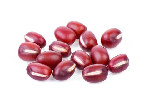Adzuki Bean on white background Stock Photos
