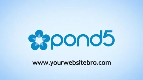 AE - Clear blue minimalistic logo template After Effects stock