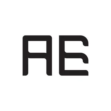 Ae initial letter vector logo icon Stock Illustration