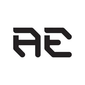 Ae initial letter vector logo icon Stock Illustration