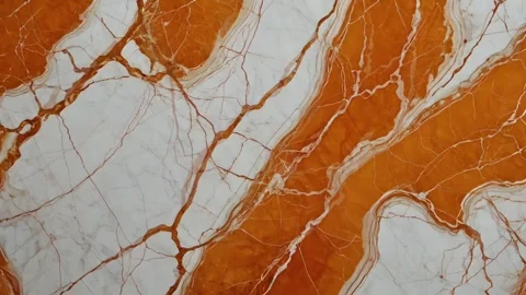 Ae1Orange marble texture with white veins Vidéo 312801204