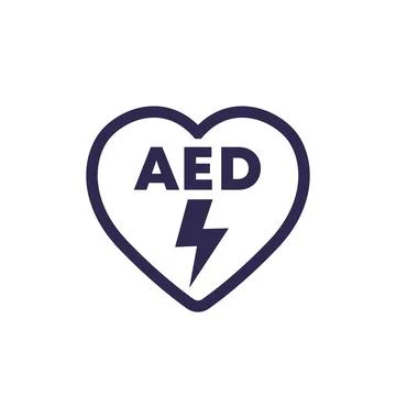 AED icon, automated external defibrillator Stock Illustration