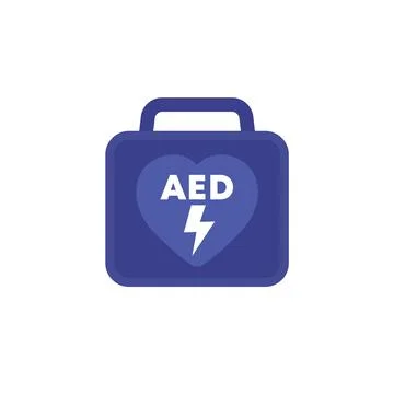 AED icon, automated external defibrillator イラスト素材