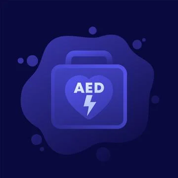 AED icon, automated external defibrillator,vector イラスト素材