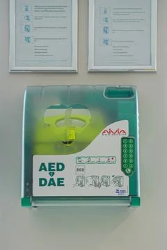 Aed wall box Stock Photos