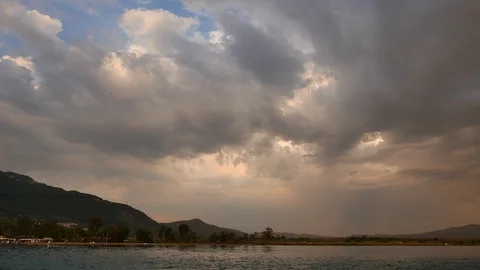 Aegean Coast Before the Storm Stock Footage 90318289