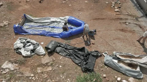 AEGEAN COAST, TURKEY - SEPTEMBER 30, 2015: High demand for disposable boats in Video stock 55455341